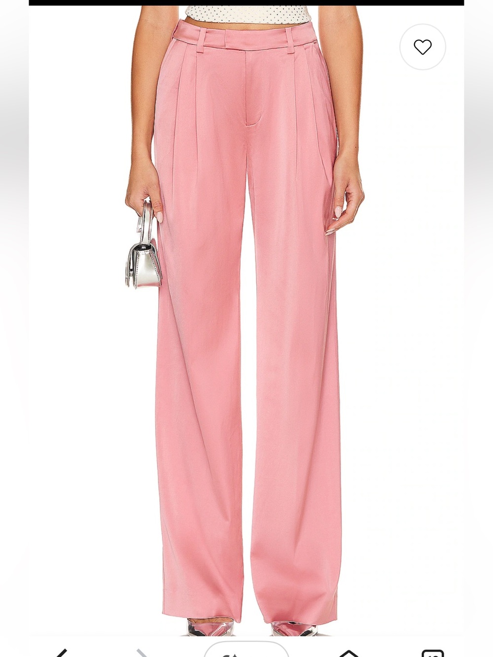 Favorite Daughter The Favorite Pant in Dusty Rose Womens Size 8 Wide Leg Pleated